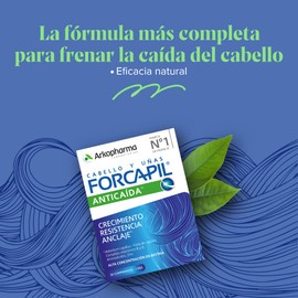 Arkopharma Forcapil Anticaída Pack 3 Meses, Crecimiento, Resistência y Anclaje, Alta Concentración en Biotina, Complemento Alimenticio, 90 Unidades