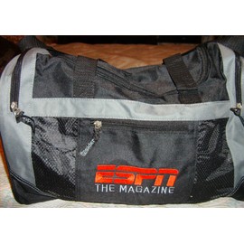 ESPN New ESPN Duffel Gear Gym Bag Black Travel Carry-on Lightweight New
