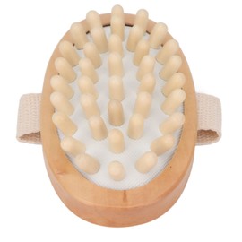 Gasbag Massage Brush, Wood Massage Body Brush Soothing Lymphatic Drainage Hand Drying Body Gasbag Brush Peeling Brush with Soft Massage Nodules Shower Brush Body Scrubber