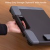 Tradetop Portable Clipboard with Storage, Plastic Storage Clipboard with Handle,