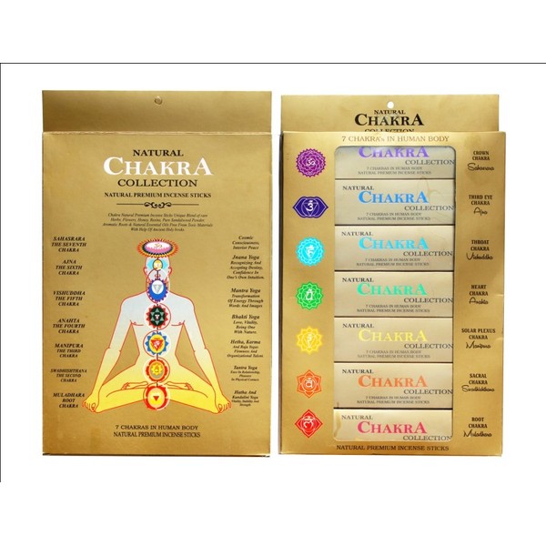 Ayurvedic 7 Chakra Incense Sticks Collection Set | Natural and