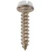 Hard-to-Find Fastener 014973187101 White Hex Head Sheet Metal Screws, 10