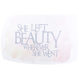 She Left Beauty Wherever She Went Themed Wall Decal Decoration Inspirational Meaningful Quote Easy Decor - Size: 30 in x 21 in