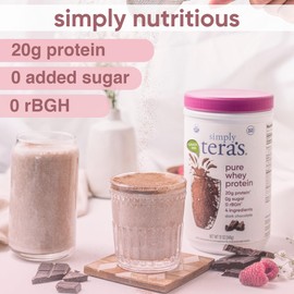 simply tera's teraswhey Simply Pure Whey Protein, Dark Chocolate, 24 oz
