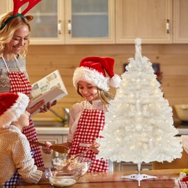 Artificial Christmas Tree, 24"/60cm Mini Xmas Pine Desktop Tree with String Light, for Home Office Party Holiday Supplies Decorations