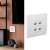 Cat 6 Ethernet Wall Plate 4 Ports Detachable Female to