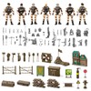 78-in-1 Army Men Sets Toys with Realistic Military Truck/Helicopter/Kayak Boat/Motorcycle/Army