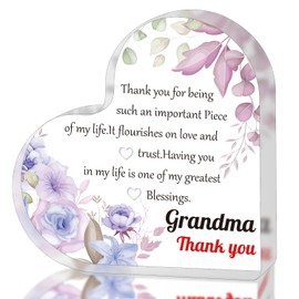 Saeifin Gifts for Grandma, Grandma Happy Birthday Gifts from Daughter Son,Cute Gifts for Grandma, Mother's Day Gifts for Grandma- Acrylic Sign Table Decor for Home