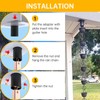 ForoGore 2 Pack Rain Chain Gutter Adapter Black Metal Rain