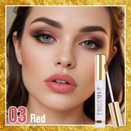 FeiCuiYun 24K Gold Peel Off Matte Liquid Lip Gloss Stain-Lip Liner with Tweezer, Red Peel Off Lip Stain, Long Lasting & Waterproof Lipstick Tattoo, Transfer-Proof Lip Gloss for All Skin Types