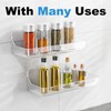 Kawfle Adhesive Shower Caddy, 2 Pack Acrylic Bathroom Shelves, No