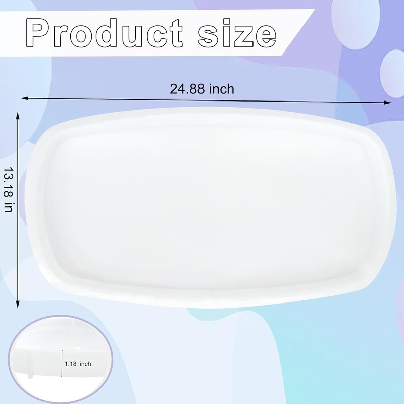 Large Oval Silicone Epoxy Resin Molds for DIY, River Table,