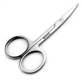 Small Eyebrow Scissors All Purpose - FEITA Mini Women's Grooming Metal Steel Curved Cutting Scissors for Brow, Lash, Nose hair, Mustache, Nail, Craft