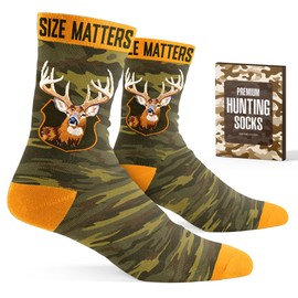 VICRAZY Hunting Gifts for Men, Christmas Presents for Hunters, Deer & Duck Hunting Gear, Comfortable and Funny Socks, Perfect Stocking Stuffers & Mens Present