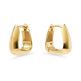 MIA Jewelry Modern Hoop Earrings - Huggie Hypoallergenic Earrings, Valentines Day & Mothers Day Gifts, Chunky Gold Plated, 316L Stainless Steel for Women & Girls - Comfortable & Durable Fashion Gift|10mm Internal Width