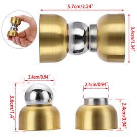 BSTKEY Door Stopper, Strong Magnet, Magnetic Door Stopper, Sliding Entrance Door, Stylish, Stainless Steel, Indoor, Mini, Screw-type, Gold, Set of 2