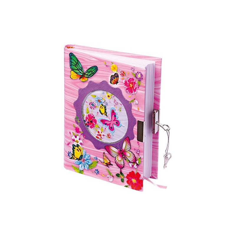 small foot 8072 Girls Diary "Butterflies", children's book with lock,