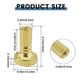 SATUY 8 Pcs Lamp Switch Knob, Metal Turn On/Off Light Switch Knobs Replacement, Standard Size Twist Switch Knobs (Gold & Nickel Color)