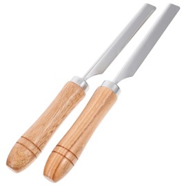 Pork Hair Scraper Remover Tool: 2pcs Stainless Steel Pig Hair Remover Wood Handle Manual Pig Hair Razor for Slaughter Factory Farm