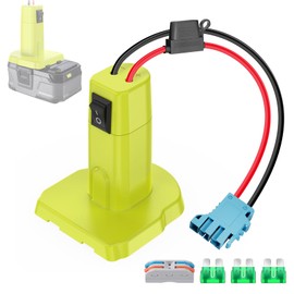 Power Wheel Adapter for Ryobi 18V Battery Adapter Power Wheel Battery Converter with Wire Harness Connector Compatible with Peg-Perego Children's Riding Toys 12AWG Wire Connector with Switch and Fuse