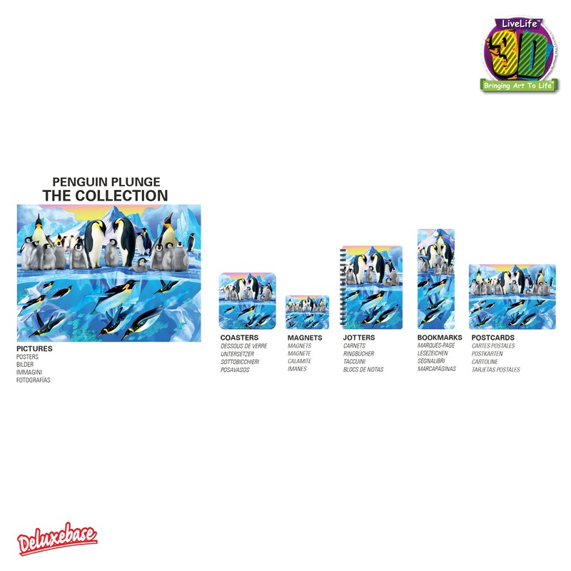 Livelife 3D Jotter - Penguin Plunge Small Notebook