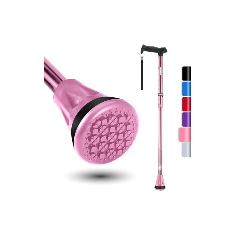 REHAND すべての地形の杖 - 折りたたみ杖 - お中元 敬老の日- 杖 男性用と女性用の8段階調節介護杖 -