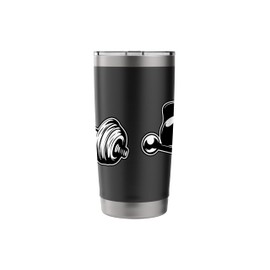 Bold Fitness Equipment Illustration With Weights And Stainless Steel Insulated Tumbler