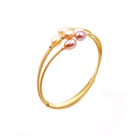 Fukugems Freshwater Pearl Bracelet for Women, Dainty Pearl Bracelet, Nice Gift for Mother and Girlfriend, Pearl, Quartz