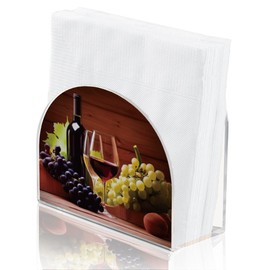 SUPERDANT Red Wine Grapes Napkin Stand Acrylic Tissue Holder Organizer Paper Napkins Holders for Kitchen Serviette Holder Dispenser Home Dining Room Dinner Party Restaurant Bar Table Decoration
