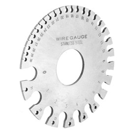 Stainless Steel Wire Gauge, Round AWG SWG Wire Gauge, Thickness Gauge, Wire Diameter, Double Sided Test Ruler