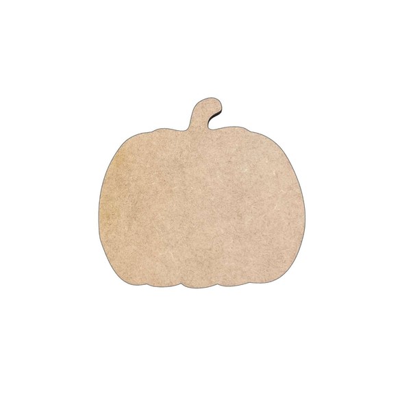 Unfinished Simple Pumpkin Wood Craft Shape – Paintable Fall Cutout