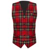 King & Priory Traditional Red & Yellow Tartan Check Tailord