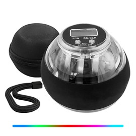 Curaball Hand Exerciser & Power Ball Hand Exerciser - Adjustable Resistance for Strengthening Fingers, Wrists & Arms -Includes Digital Counter & Portable Case (1)