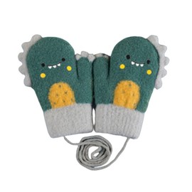 YLYMWJ 2-4 Y Toddler Mittens on String Thicken Fleece Knit Gloves Cartoon Magic Gloves Thermal Outdoor Mittens for Baby Kids