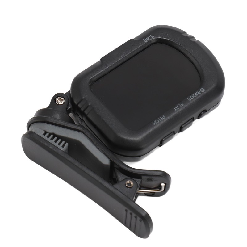 Clip On Guitar Tuner Black LCD Display A0 27.5Hz to