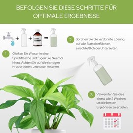 nutrive pharma Organisches Neem?l mit natrlichem Emulgator, 500ml - Gebrauchsfertig, Kaltgepresst, 100% Natrlich, Umweltfreundlich, inkl. Sprhflasche u. Messbecher, Pflanzenpflege fr Zimmer- und Gartenpflanzen