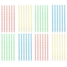 Sunshine Mason Co. Plastic, Reusable Drinking Straws 48 pieces, Multi Colors