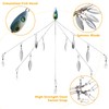 2 Pcs Alabama Rigs, 5 Arm Umbrella Rig Swimbait with