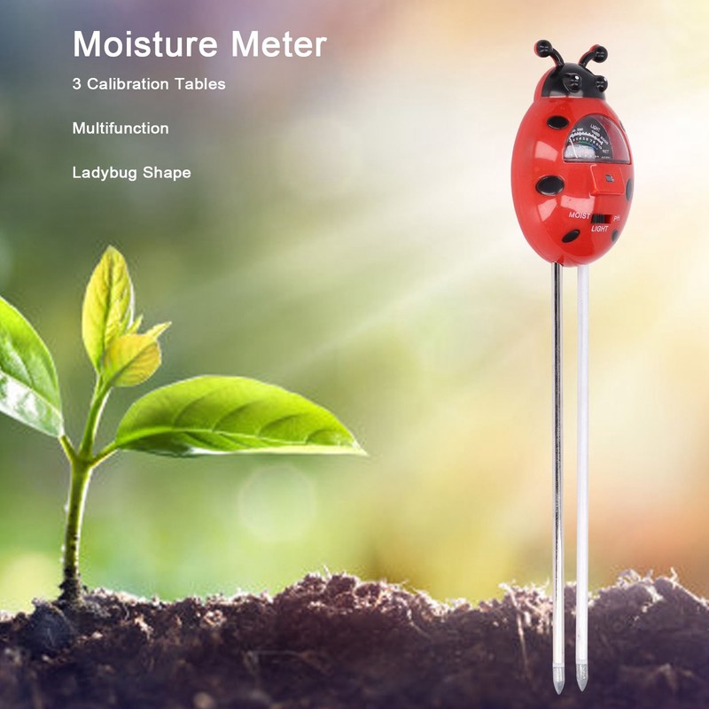 Moisture Meter 3 Calibration Tables Ladybug Shape Simple Operation Multifunction