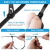 Heavy-Duty Reusable Zip Ties – 12-Inch 300 x 7.6mm, 120