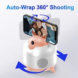 Auto Face Tracking Stativ, Selfie Stick Gimbal Stabilizer für Videoaufnahmen, Live Streaming, Vlog, 360° Drehung Smart Phone Halter, Keine App erforderlich. (Rosa)