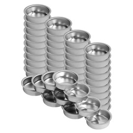 Tea Light Holder Silver Diameter 40 mm / 18 mm Deep - Tea Light Spout for Standard Tea Light Candles A Genuine German Quality Product Size: Set of 50
