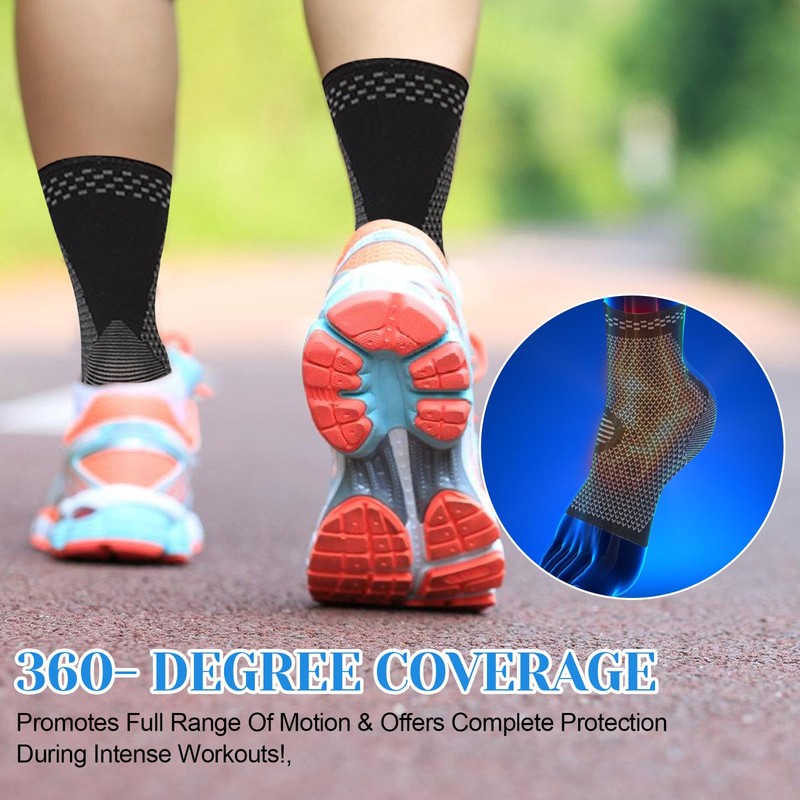 Ankle Brace [Pack of 2], Ankle Brace Compression Socks, Breathable