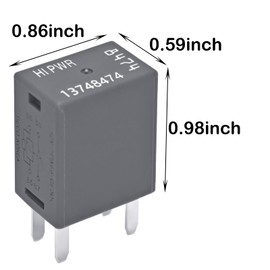 Automotive Relay 13748474 8774 (Pack of 4) - 12V 4-Pin SPDT Automotive Relay - Replace 68083380AA 12088567
