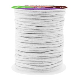 Mandala Crafts 2mm 50 Yards White Soft Drawstring Replacement Rope Upholstery Crochet Macramé Cotton Welt Trim Piping Cord