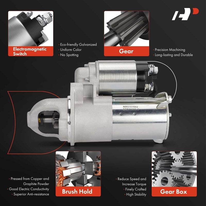 A-Premium Starter Motor Compatible with Hyundai Genesis 2010-2011 3.8L, 12V
