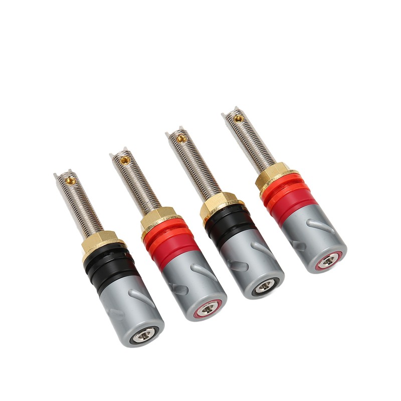 4 Pcs Banana Plug Connector Pure Copper 4mm Rhodium Plating