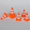 Zhhuoc 14Pcs Orange Mini Traffic Cones Plastic Sign Road Cone