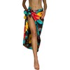 King Kameha Funky Hawaiian Cover-up Pareo Sarong, Big Flower, Brown,