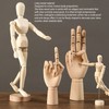 Flexible Wooden Hand Model Moveable Wooden Artists Manikin Hand Figure